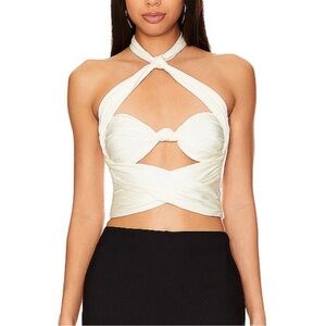 Sophia Lovers + Friends White Wrap Top Small Revolve